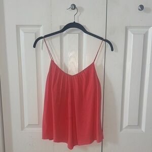 American Eagle Flowy Spaghetti Strap Pink Tank Top Shirt